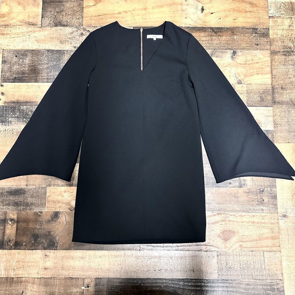 Tibi Nordstrom Women’s Polyester Black Dress Size 4 tie sleeves